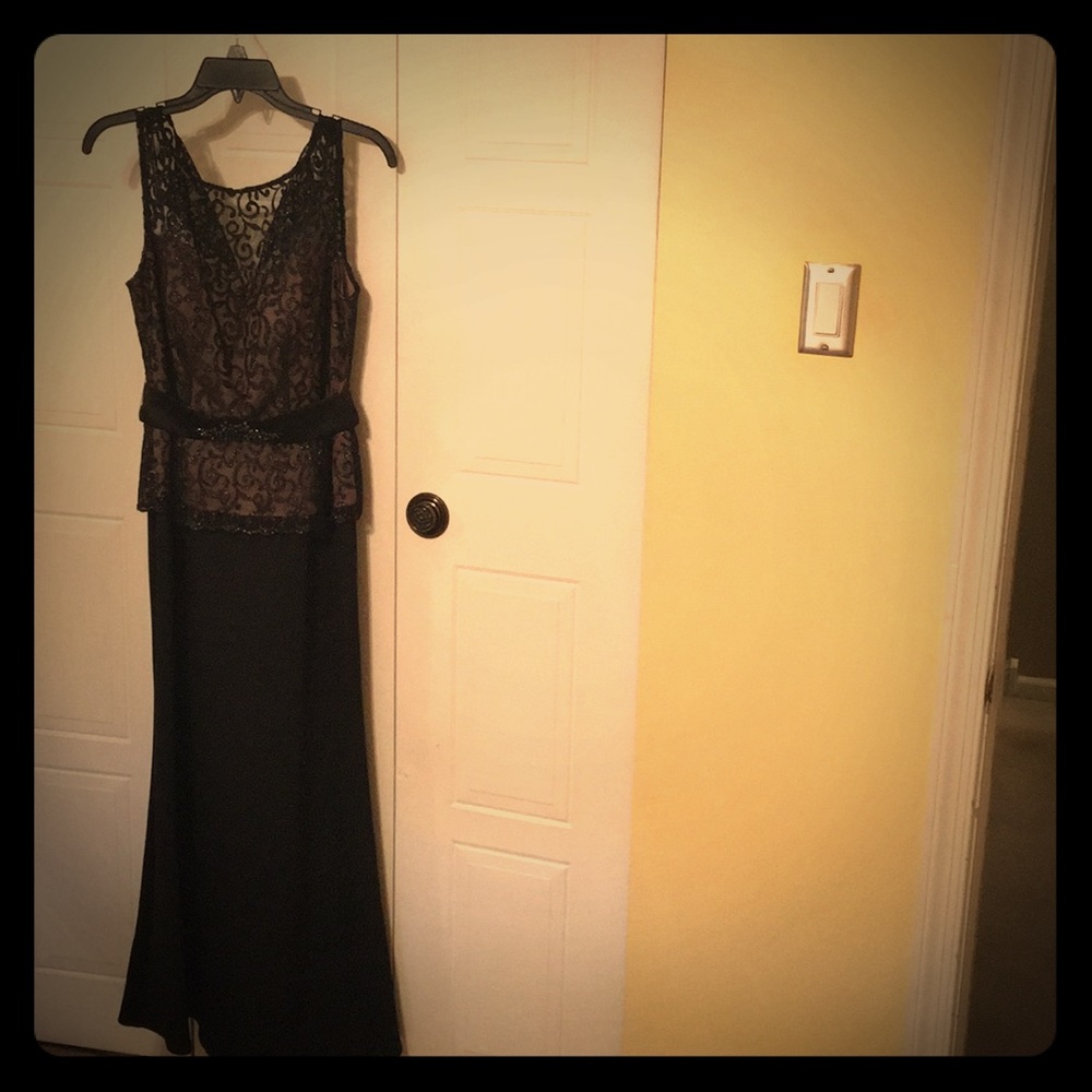 Black lace gown